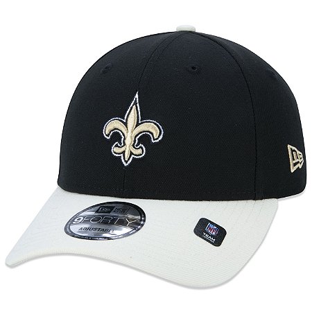 Boné New Era New Orleans Saints 940 Aba Curva Preto