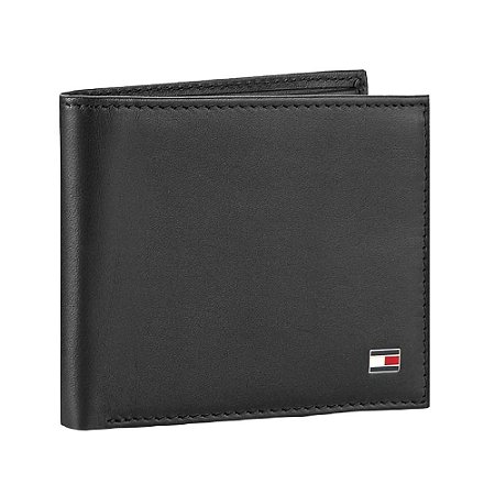 Carteira Tommy Hilfiger Signature Mini CC Wallet Preto