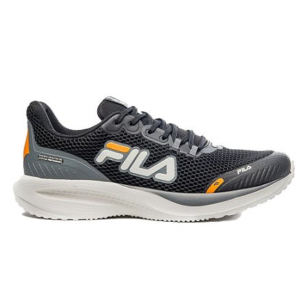 Tenis Fila Masculino Athlon Preto/Laranja