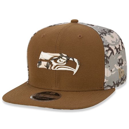 Boné New Era Seattle Seahawks 950 Neutral Wild Full Caqui