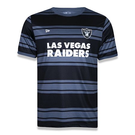 Camiseta New Era Las Vegas Raiders Soccer Style Lines Preto