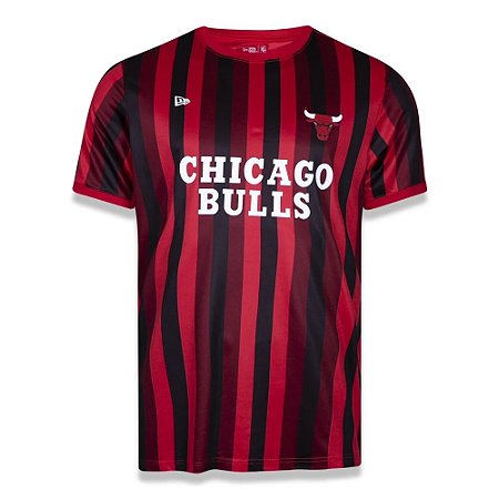Camiseta New Era Chicago Bulls Soccer Style Lines Vermelho
