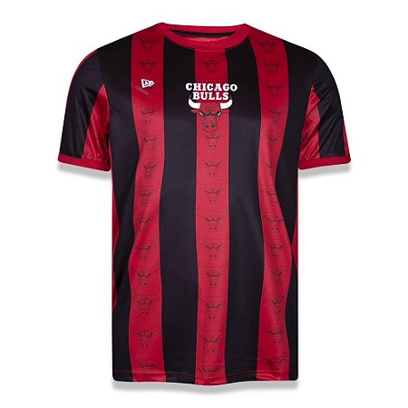 Camiseta New Era Chicago Bulls Soccer Style Repeat Vermelho