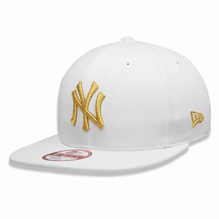 Boné New York Yankees Strapback Gold on White MLB - New Era
