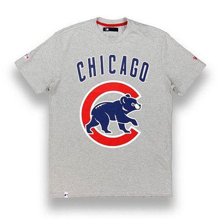 Camiseta Chicago Cubs Basic Cinza - New Era