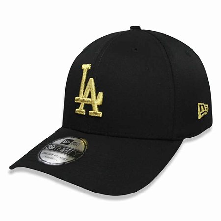 Boné Los Angeles Dodgers 3930 Gold on Black MLB - New Era