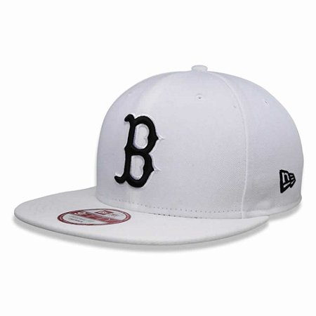 Boné Boston Red Sox strapback Black on White MLB - New Era