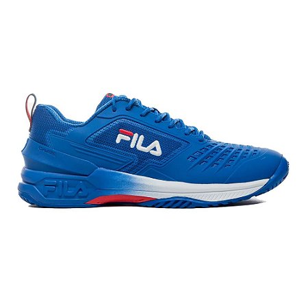 Tenis Masculino Fila Axilus Ace All Court Azul Vermelho