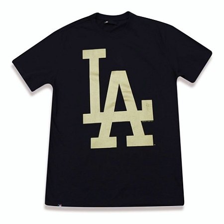 Camiseta Los Angeles Dodgers Color Preto/Dourado - New Era