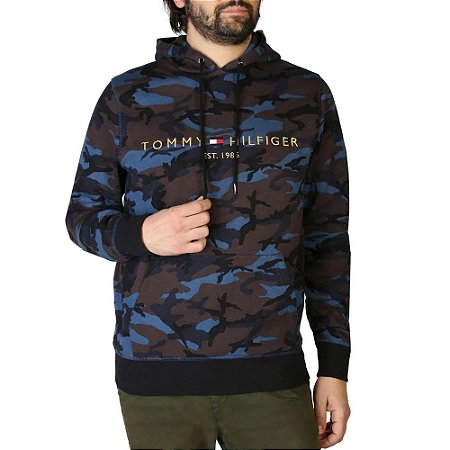 Moletom Canguru Tommy Hilfiger Camo Logo Hoody