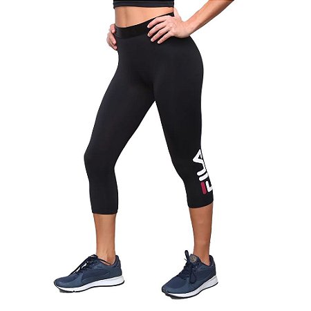 Legging Corsario Fila Feminino Train Elastic II Preto