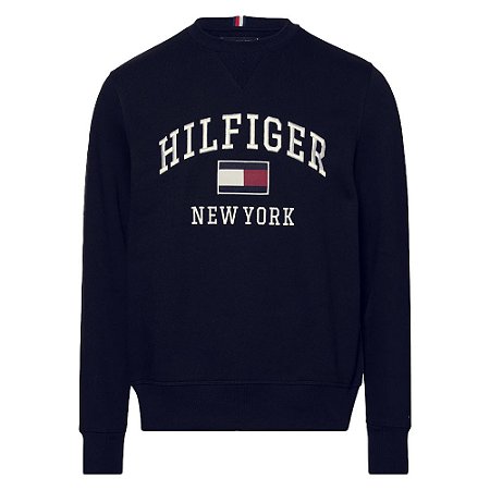 Moletom Tommy Hilfiger Modern Varsity Azul Marinho