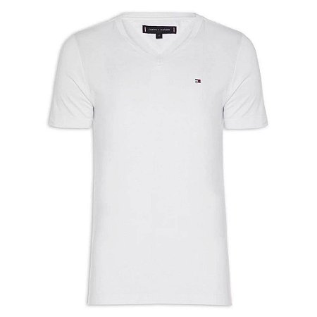 Camiseta Tommy Hilfiger Essential Vneck Branco