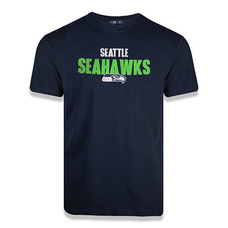 Camiseta New Era Seattle Seahawks Bold Azul Marinho