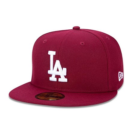 Boné New Era Los Angeles Dodgers 5950 MLB Bordô
