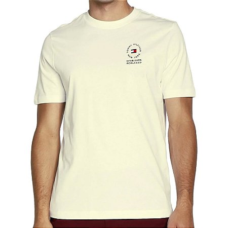 Camiseta Tommy Hilfiger AB Small Circle Chest Off White