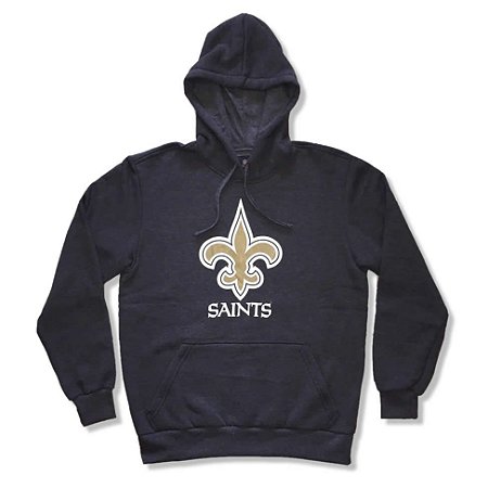 Casaco Moletom New Orleans Saints Basic Logo Cinza Escuro - New Era