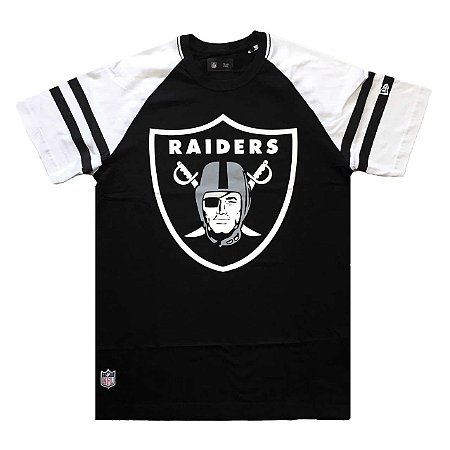 Camiseta Oakland Raiders Logo Raglan - New Era