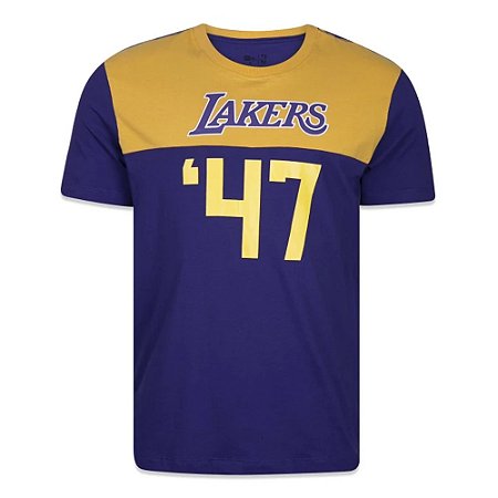 Camiseta New Era Los Angeles Lakers Core Roxo