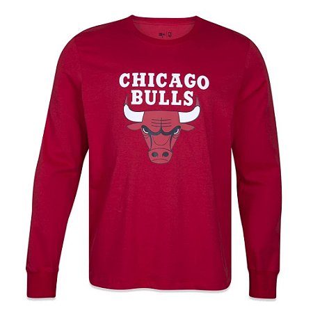 Camiseta Manga Longa New Era Chicago Bulls Core