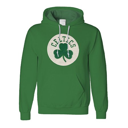 Moletom Canguru Boston Celtics NBA Feltro Logo