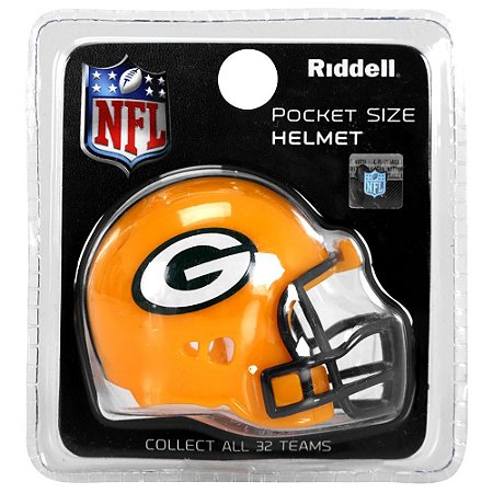 Mini Capacete Riddell Green Bay Packers Pocket Size
