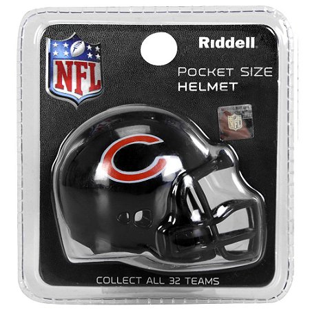 Mini Capacete Riddell Chicago Bears Pocket Size