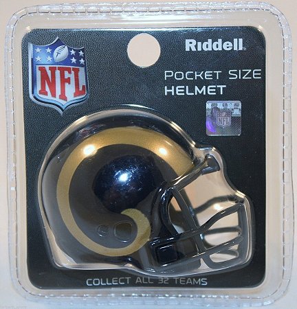 Mini Capacete Riddell Los Angeles Rams Pocket Size