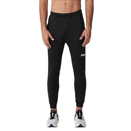 Calça Jogger Fila Masculina Sports Color Preto Cinza