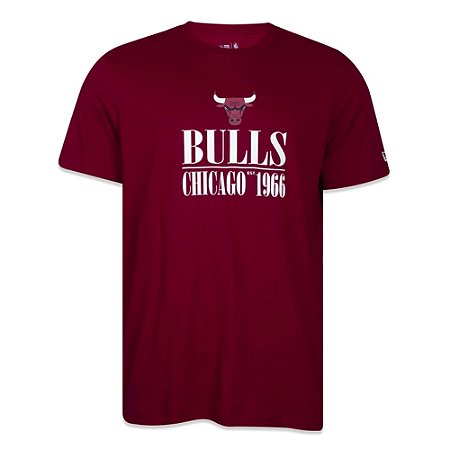 Camiseta New Era Chicago Bulls Modern Classic Bordô