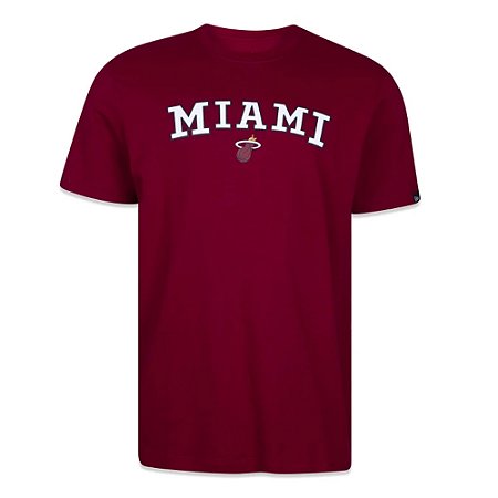 Camiseta New Era Miami Heat Back To School Bordô