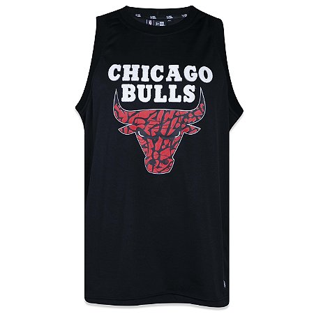 Regata Basquete New Era NBA Chicago Bulls Core NBA Preta