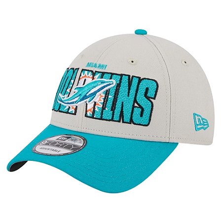 Boné New Era Miami Dolphins 940 NFL Draft Bege