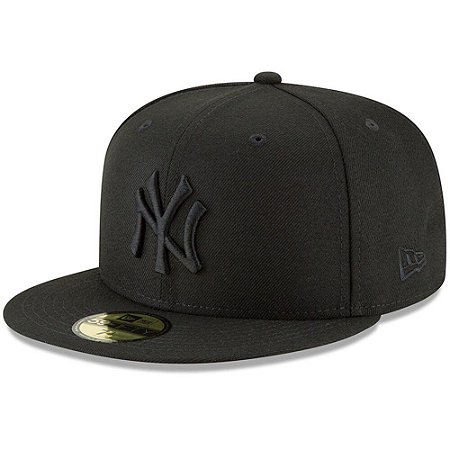 Boné New York Yankees 5950 Black on Black Fechado - New Era
