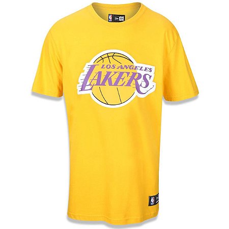 Camiseta Los Angeles Lakers Basic Amarelo - New Era