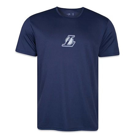 Camiseta New Era Los Angeles Lakers Performance Azul Marinho