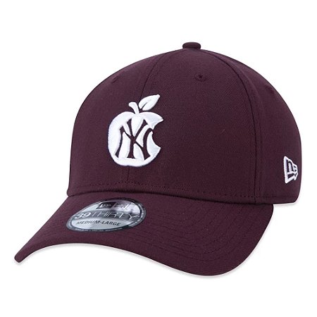 Boné New Era 3930 New York Yankees Core Bordô