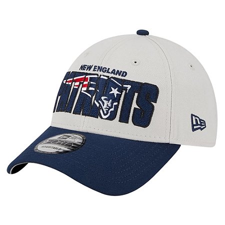 Boné New Era 940 New England Patriots Draft Cinza