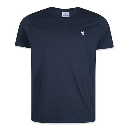 Camiseta New Era New York Yankees Mini Logo Cinza Escuro