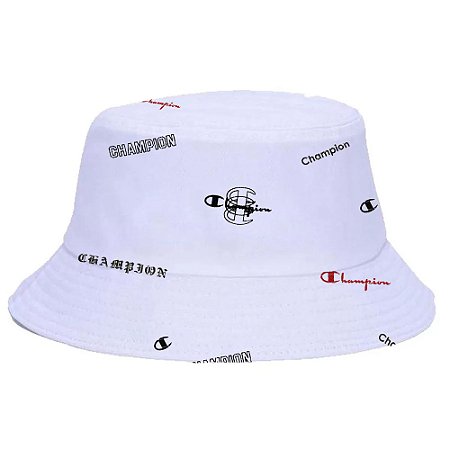 Chapeu Bucket Champion Reversible Branco