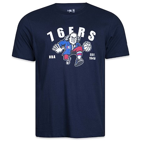 Camiseta New Era Culture NBA Philadelphia 76ers NFL Marinho