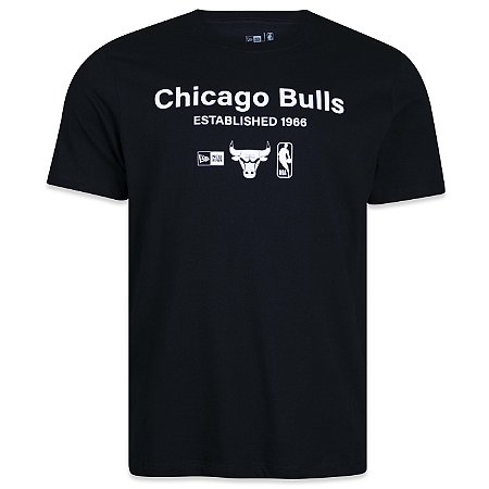 Camiseta New Era Minimal Chicago Bulls NBA Preto