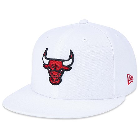 Boné New Era 5950 Core NBA Chicago Bulls Fechado Branco