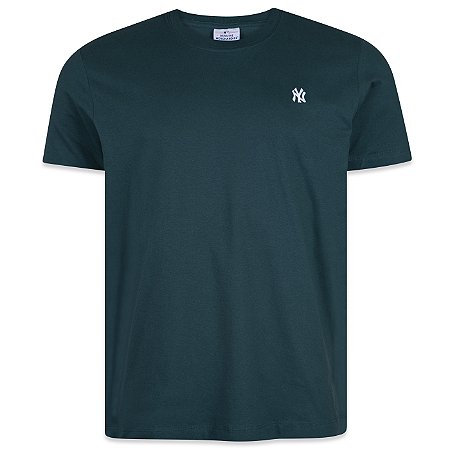 Camiseta New Era New York Yankees Mini Logo Verde Escuro