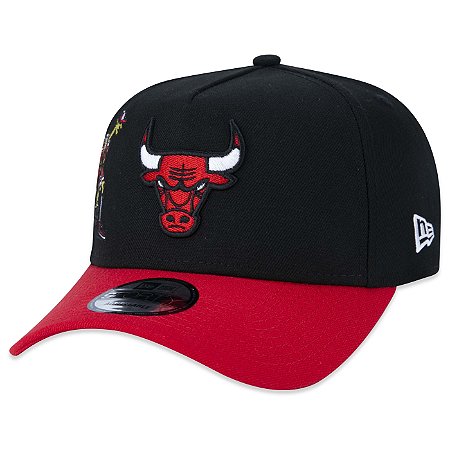 Boné New Era 940 A-Frame Chicago Bulls NBA Freestyle Preto