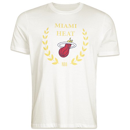 Camiseta New Era Miami Heat NBA Gold Culture Off White
