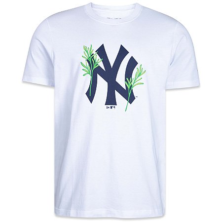 Camiseta New Era New York Yankees MLB Rooted Nature Branco