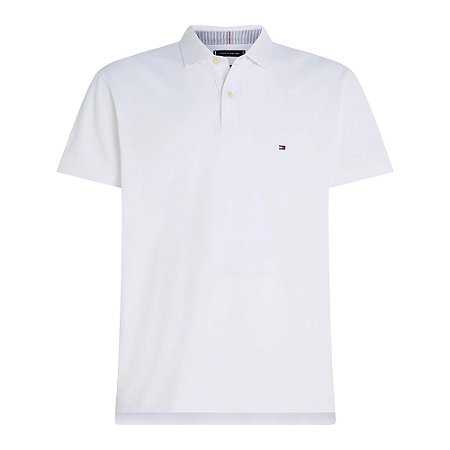 Camiseta Gola Polo Tommy Hilfiger Slim IM 1985 Branco