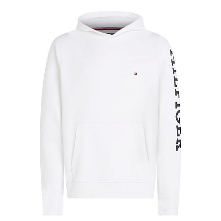 Moletom Canguru Tommy Hilfiger Wcc Monotype Hoody Branco