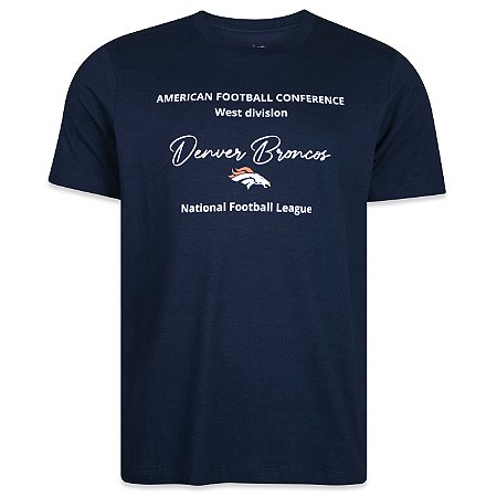 Camiseta New Era Denver Broncos NFL Minimal Azul Marinho